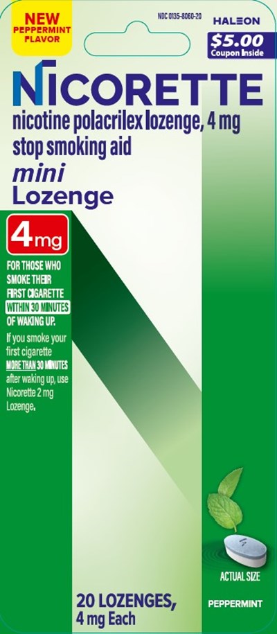 Nicorette Mini Lozenge Peppermint 4 mg 20 ct.jpg Nicorette Mini Lozenge Peppermint 4 mg 20 ct - Nicorette Mini Lozenge Peppermint 4 mg 20 ct